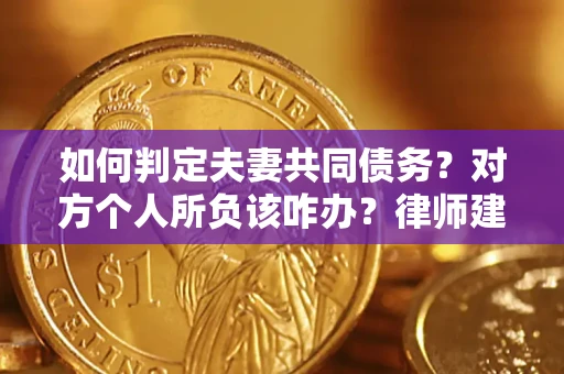 北京如何判定夫妻共同债务？对方个人所负该咋办？律师建议